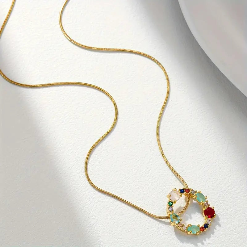 Splash Colorful Zirconia Necklace