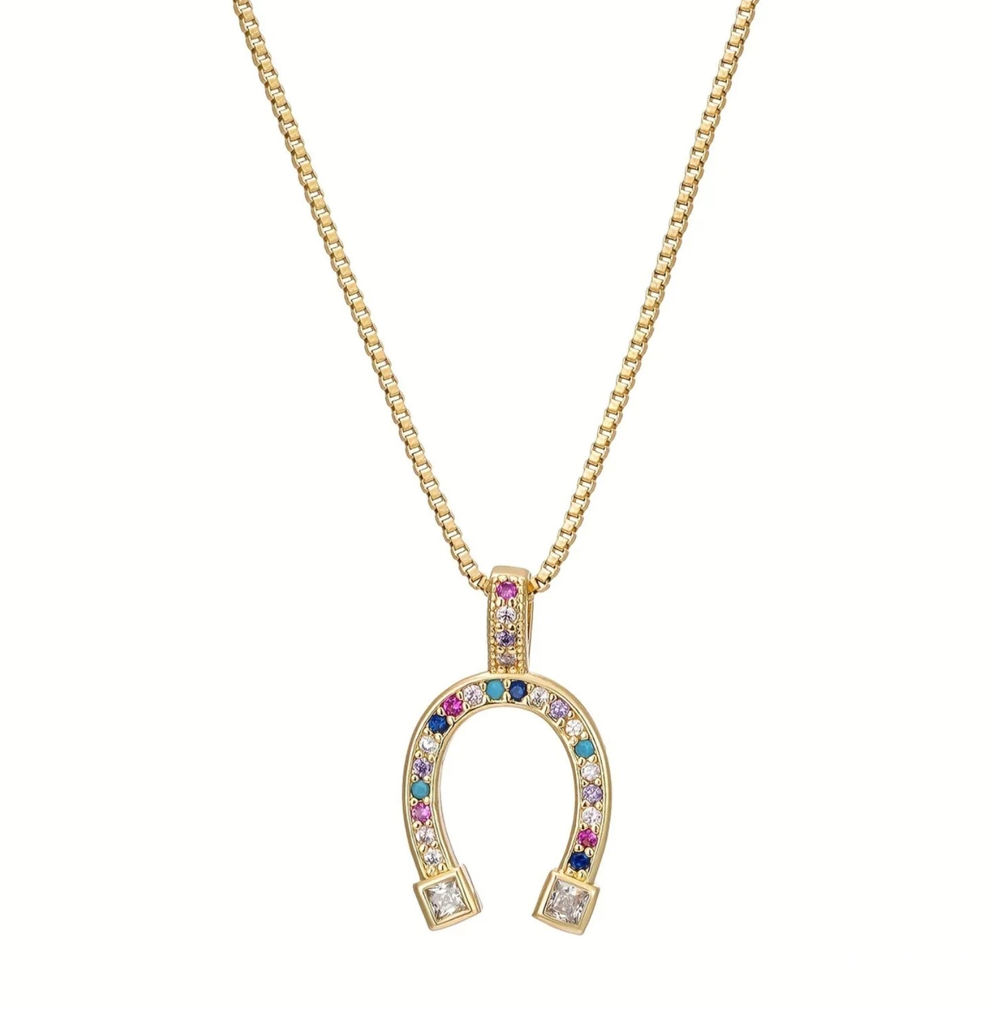 Joyful Luck Horseshoe Necklace