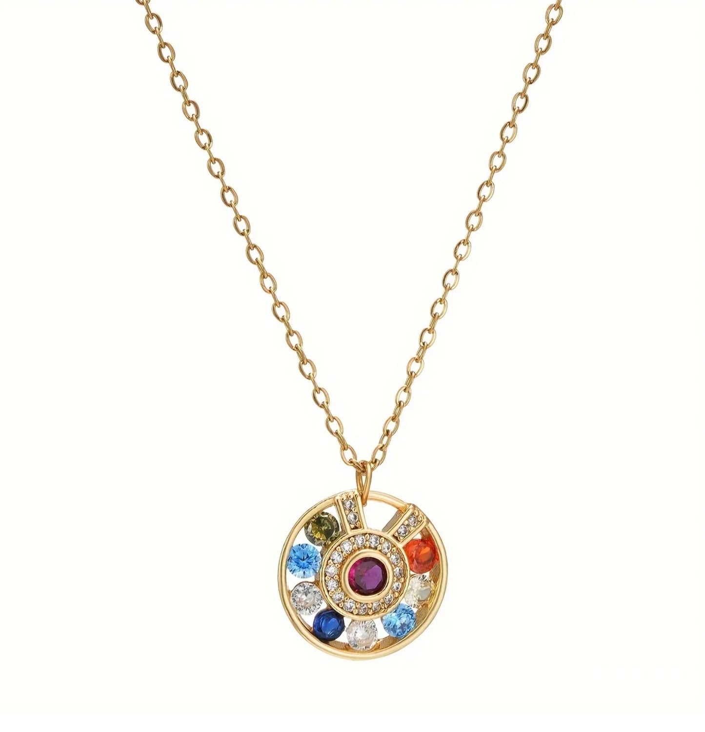 Circle Stone Necklace