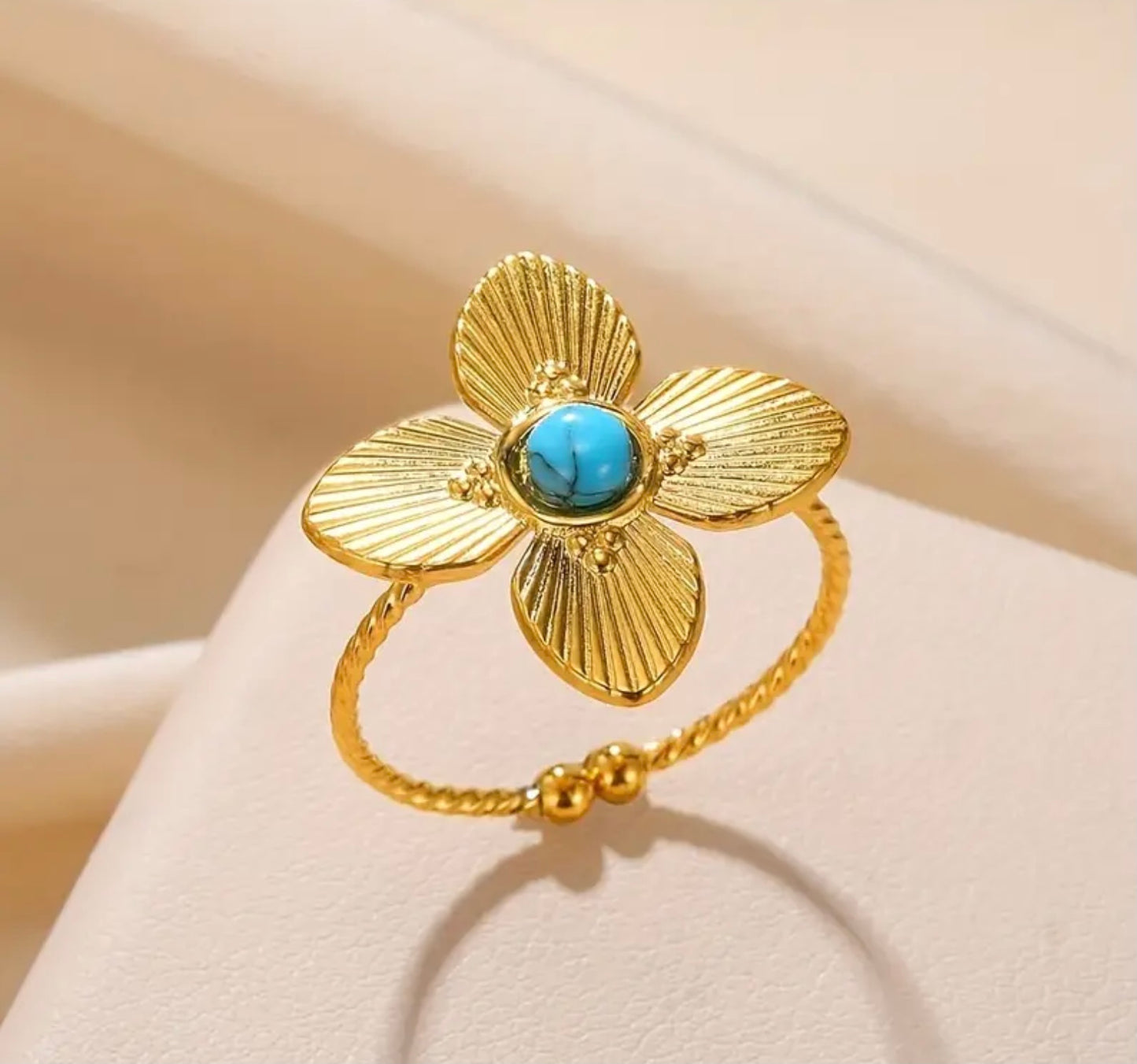 Flower Turquoise Ring