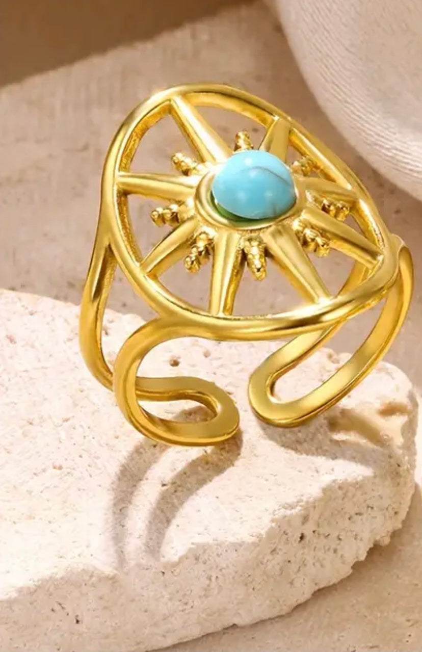 Sun Turquoise Ring