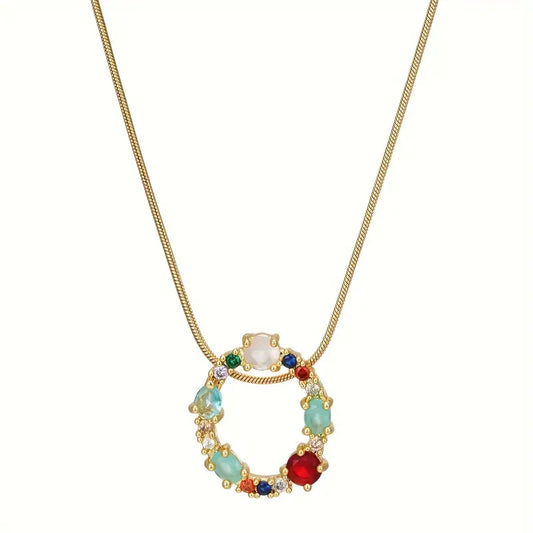 Splash Colorful Zirconia Necklace