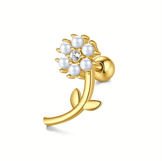 Alpina Pearl  Flower Earrings