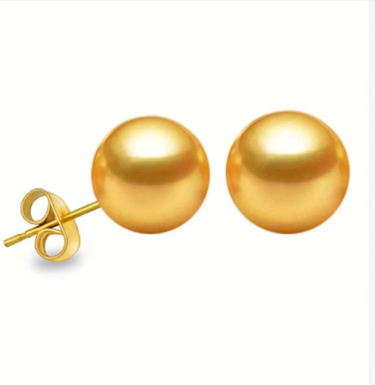 Luna A Golden Bead Earrings