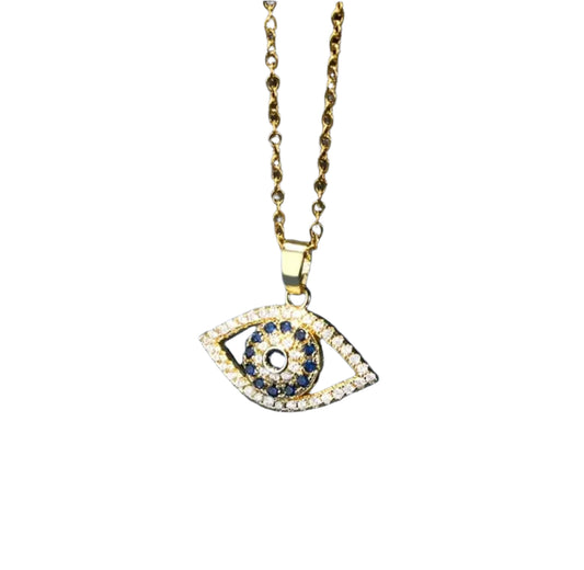 Serenity Eye With Dimond Necklace