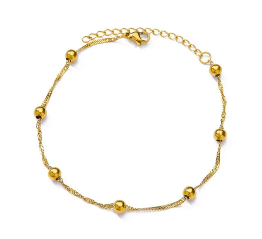 Luna Golden Bead Bracelet