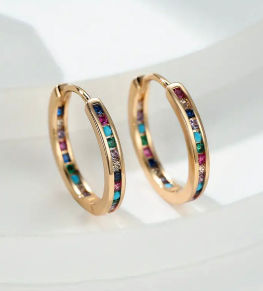 Splash Colorful Zirconia Earrings