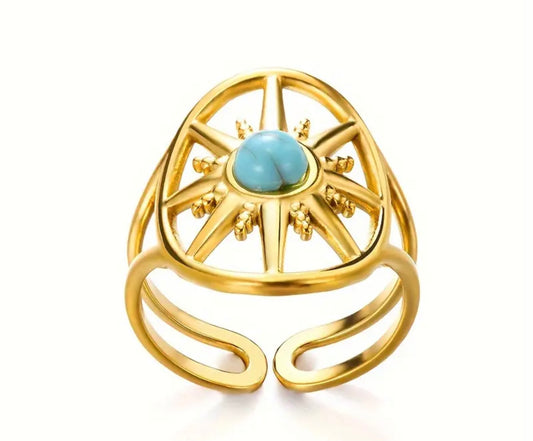 Sun Turquoise Ring