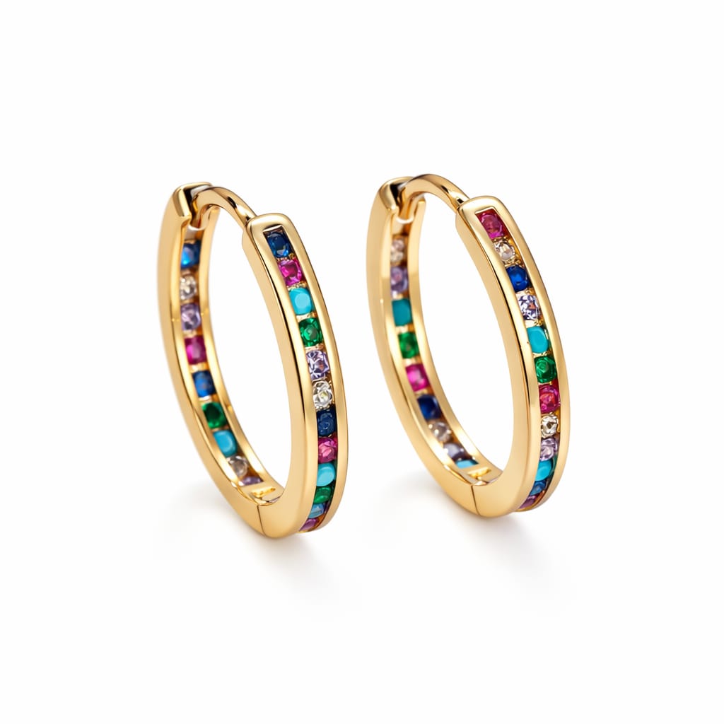 Splash Colorful Zirconia Earrings