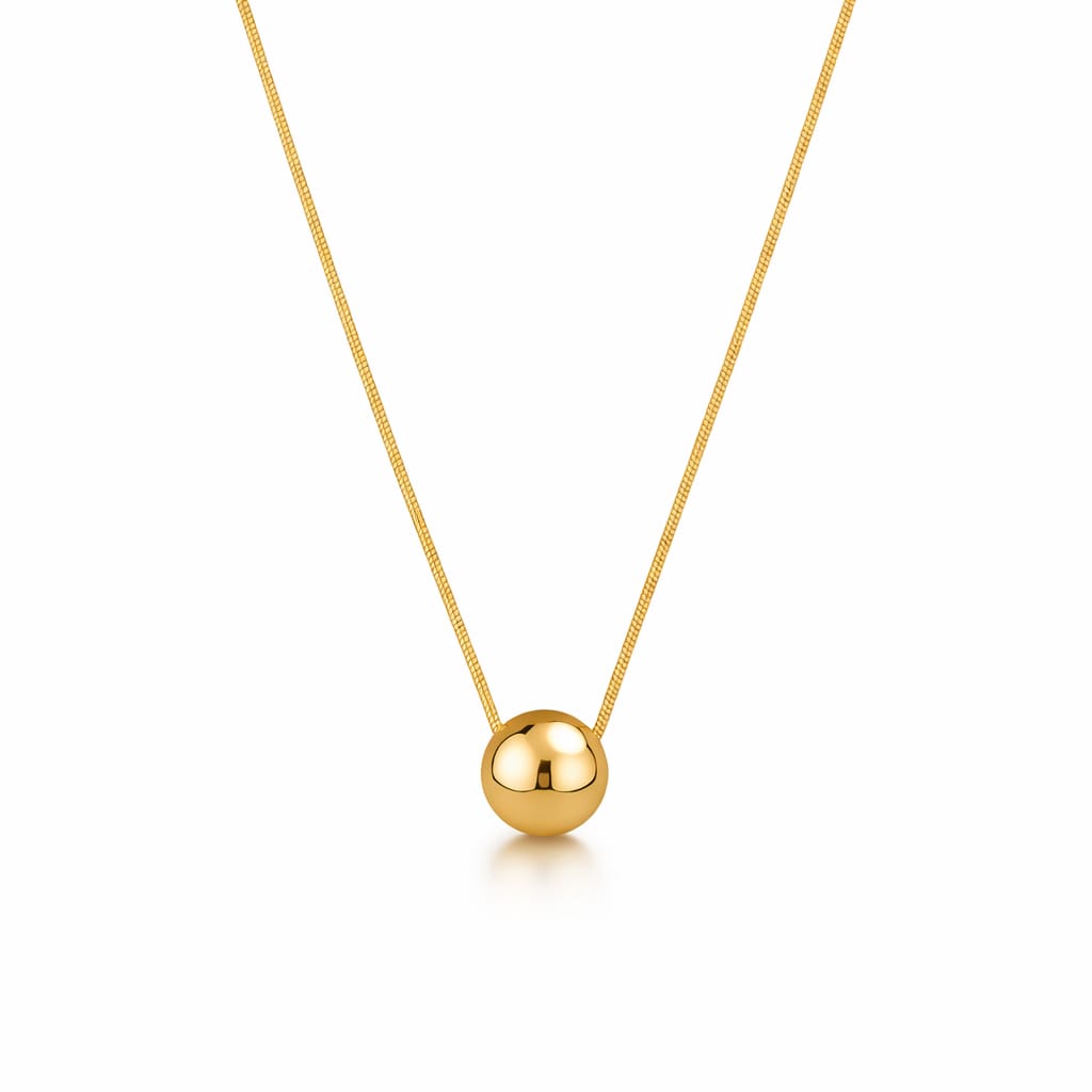 Luna Golden Bead Necklace