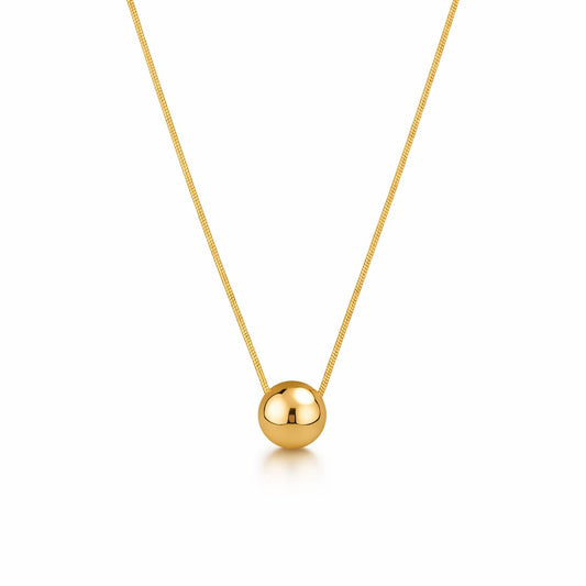 Luna Golden Bead Necklace