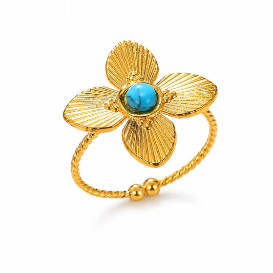 Flower Turquoise Ring
