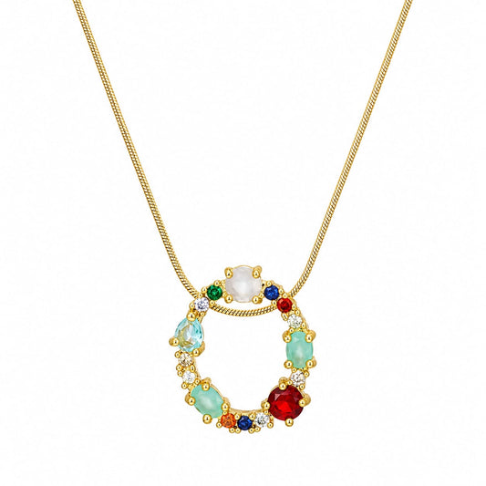 Splash Colorful Zirconia Necklace