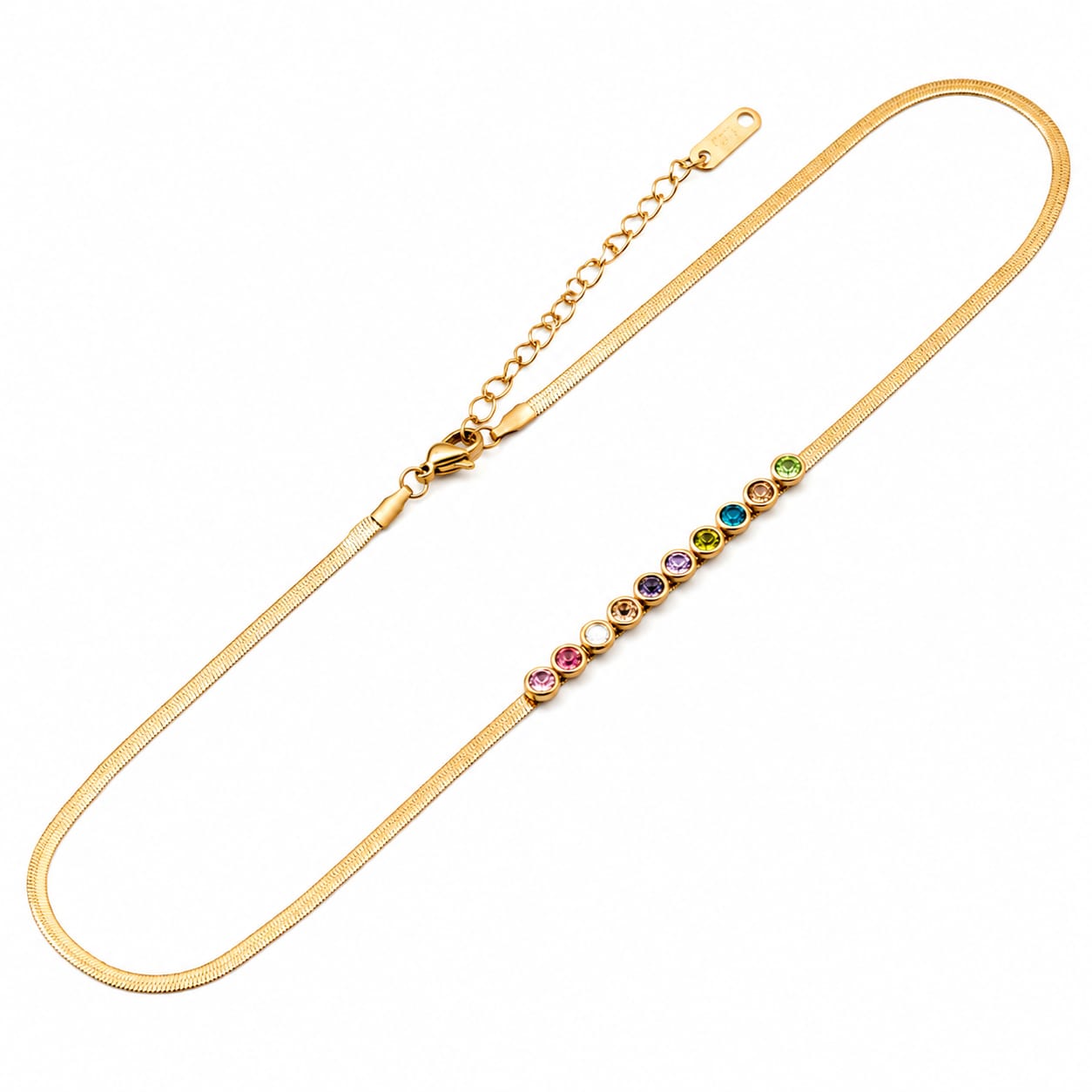 Spring Colorful  Zirconia Necklace