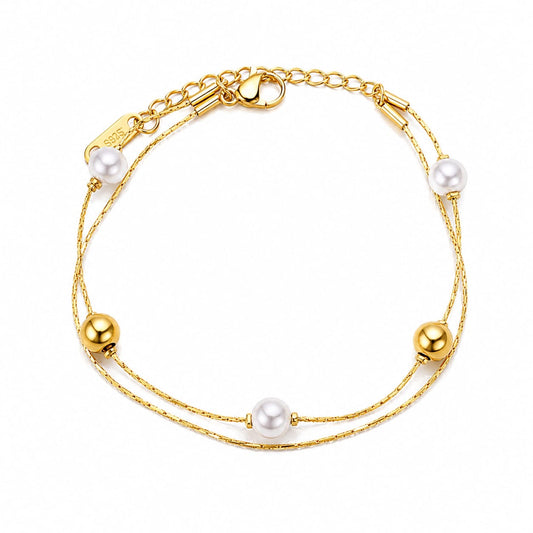 Pearl and Gold Allure Bracelet