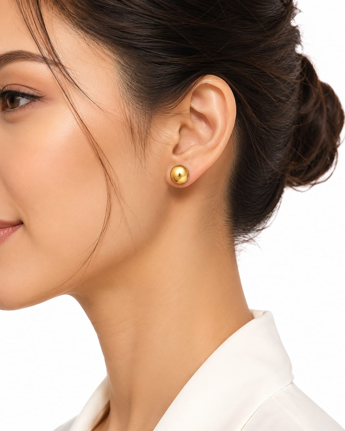 Luna A Golden Bead Earrings